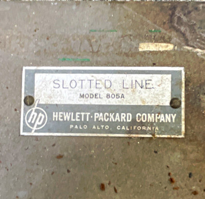 Hewlett-Packard HP 805A Slotted Line Test Measurement Unit w/ Case