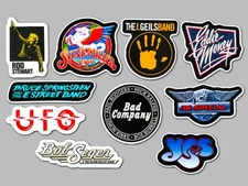 Classic Rock Vinyl Sticker Lot (10 Stickers) SET 6 steve miller bad company yes