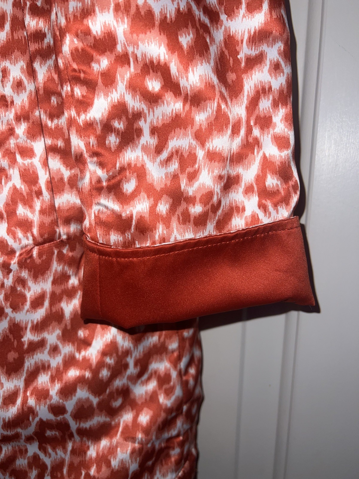 Dennis Basso Reversible Solid Orange & Beige Spot… - image 2