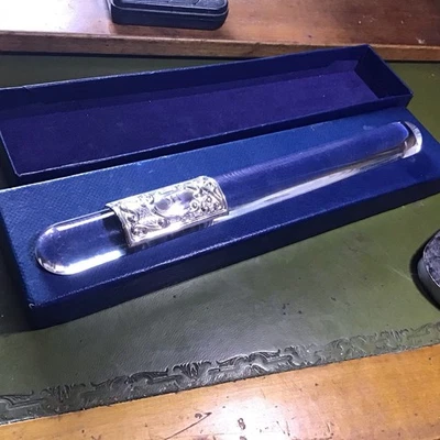 Règle Loupe De Lecture Résine Époxy Et Argent 925 Superbe - Photo 1/4