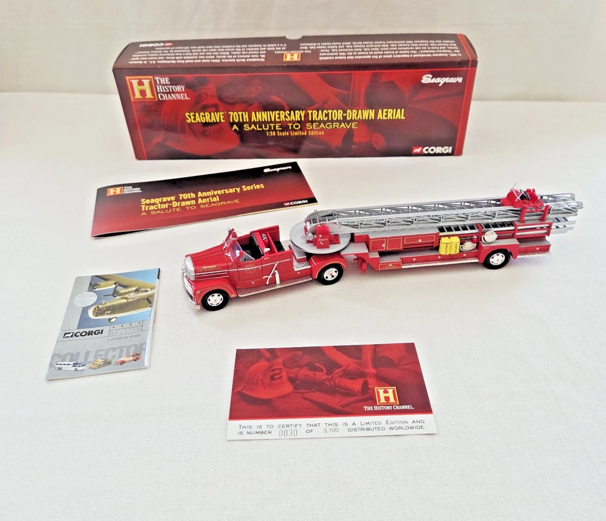 Lot De 2 Corgi 1/50 – Aerial Rescue Tractor Nacelle Simon Snorkel Pompiers