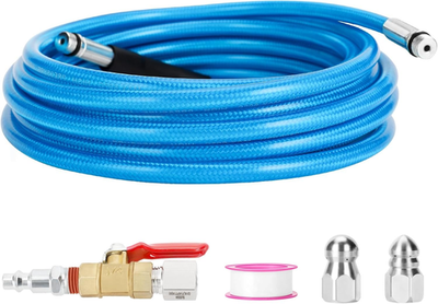 #ad Cyclone Home Dryer Vent Duct Cleaning Kit：23Feet Pressure Hose 2 Jetter Nozzle $41.42