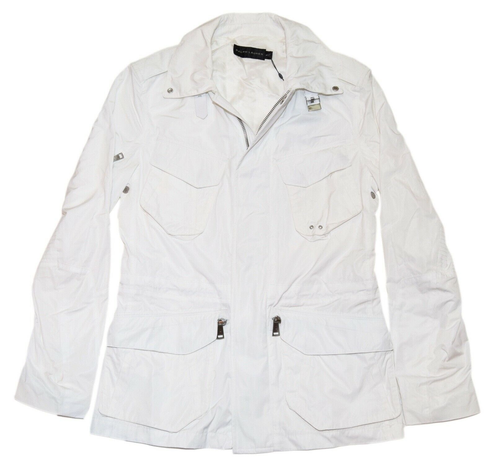 Ralph Lauren Black Label Jacket White Cargo Nautical Sailing Jacket Coat Small