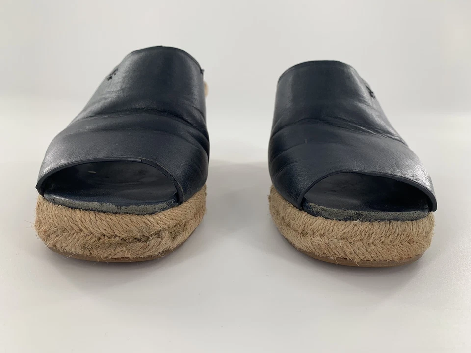 Sandalias de cuña de cuero azul alpargata Landon TORY BURCH Zapatos Talla 5 NUEVAS $295 Foto 4 de 4