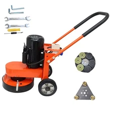 Concrete Floor Grinder 11.8"Wide Walk-Behind Polisher 800rpm Rotation Speed 220V