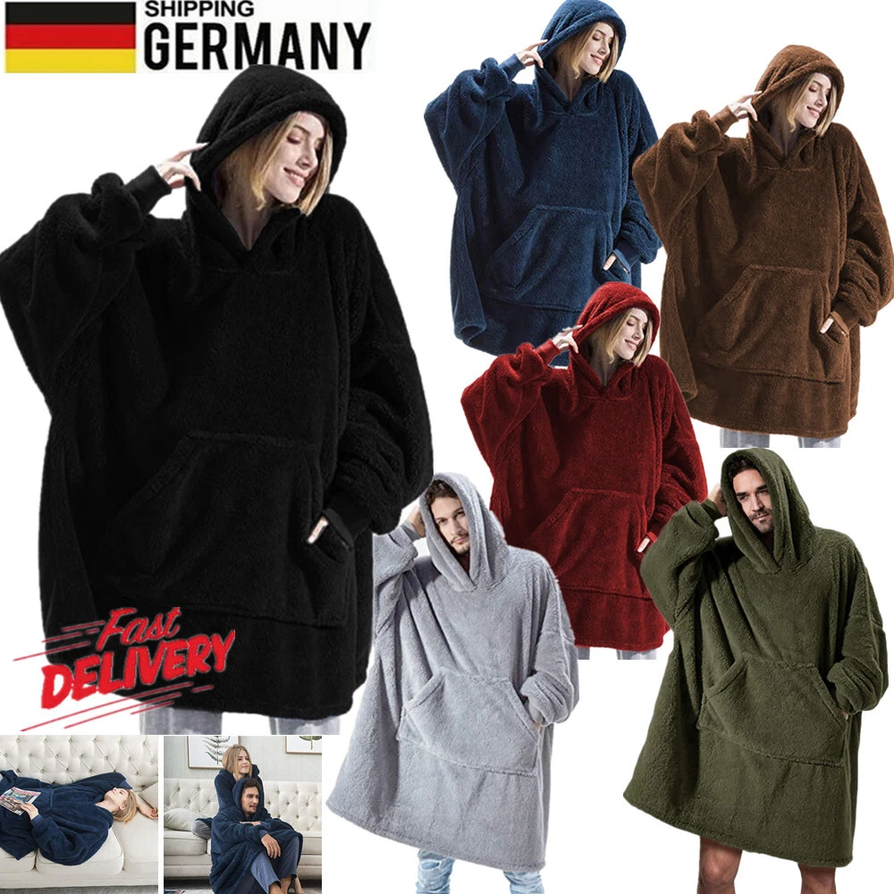 ALAZA Kapuzendecke Hoodie - Fleece Decke Mit Tasche Größe S-M-L