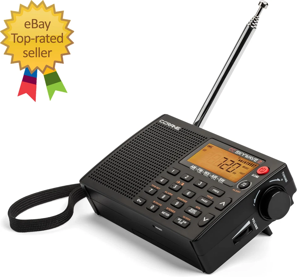 C. Crane CC Skywave 2 AM FM Shortwave NOAA Weather + Alert VHF Aviation Band - Image 4 of 4