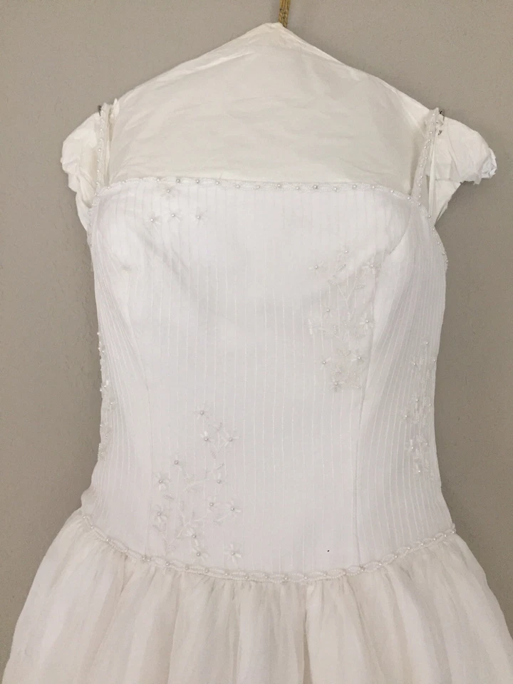 Priscilla Of Boston Silk Organza Wedding Dress - Image 3 of 4