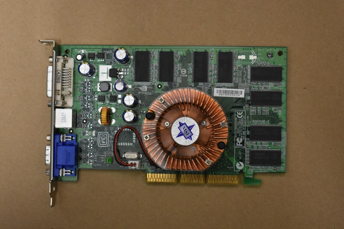 MSI NVIDIA GeForce FX5500 256MB AGP Videocard 8911-420