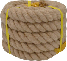 Twisted Manila Rope Jute Rope 1.5 Inch X 20 Feet Natural Thick Hemp Rope for D