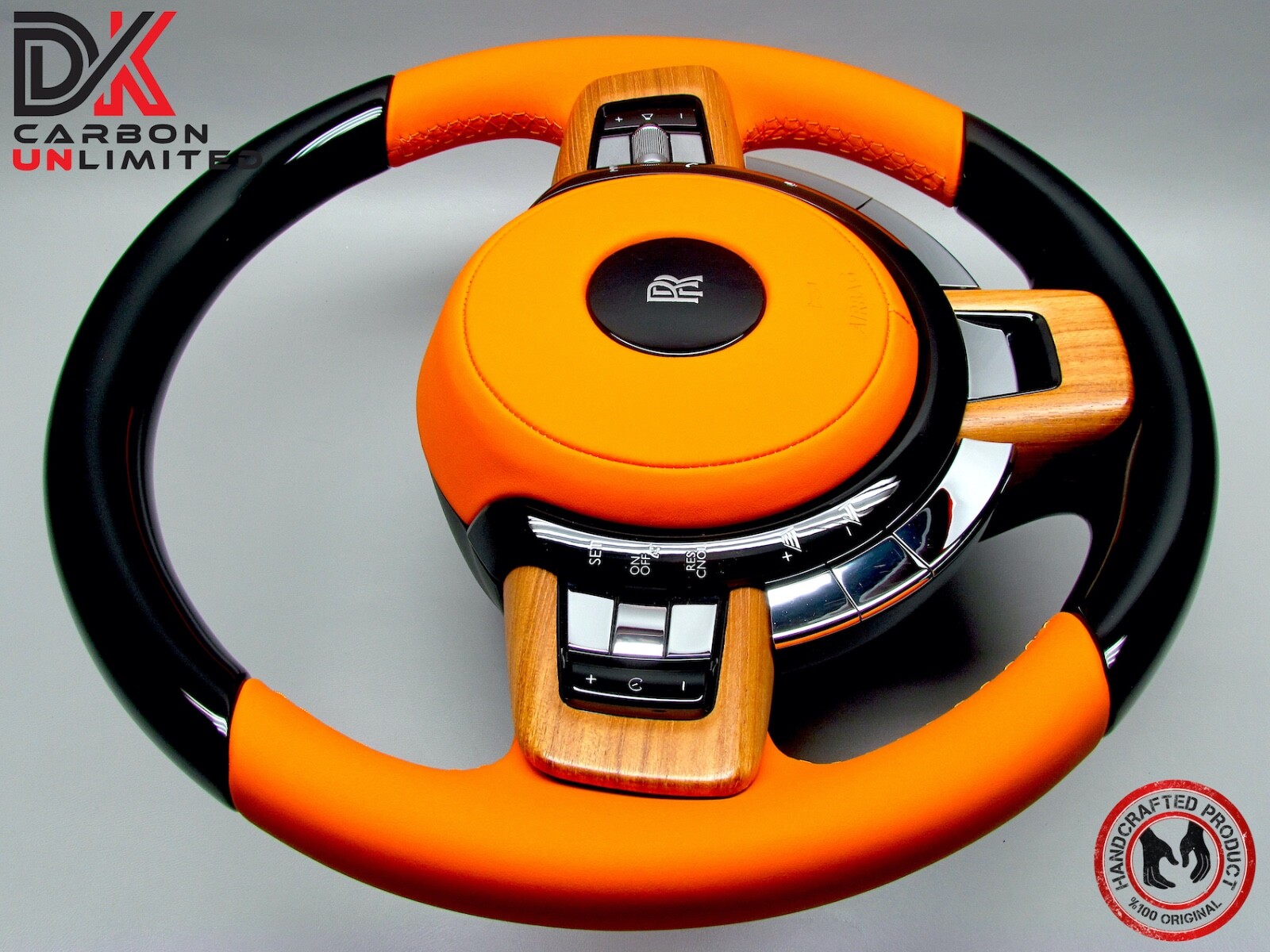 Rolls Royce Cullinan Ghost Spectre Mandarin Napa Piano Black Steering Wheel v1.1