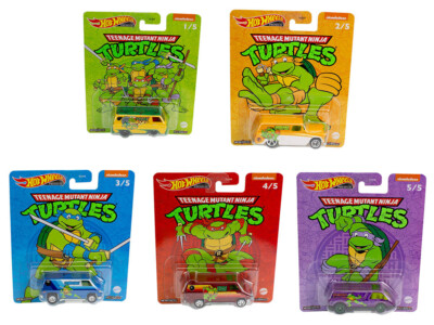 Teenage Mutant Ninja Turtles 5 Modellautos Pop 2022 1:64 Hot Wheels DLB45 - 979N