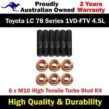 High Tensile Turbo Charger Stud Kit For Toyota LC 78 Series VDJ79R 1VD-FTV 4.5L