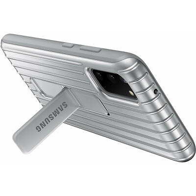 Original Samsung Protective Standing Cover EF-RG980 für Galaxy S20 Silber Silver