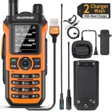 BaoFeng UV-21 Pro V2 Walkie Talkie Long Range Dual Band Handle Two Way Radio Kit