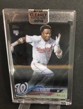 2018 TOPPS CLEARLY AUTHENTIC VICTOR ROBLES ROOKIE AUTO BLACK SP 44/75 NATIONALS
