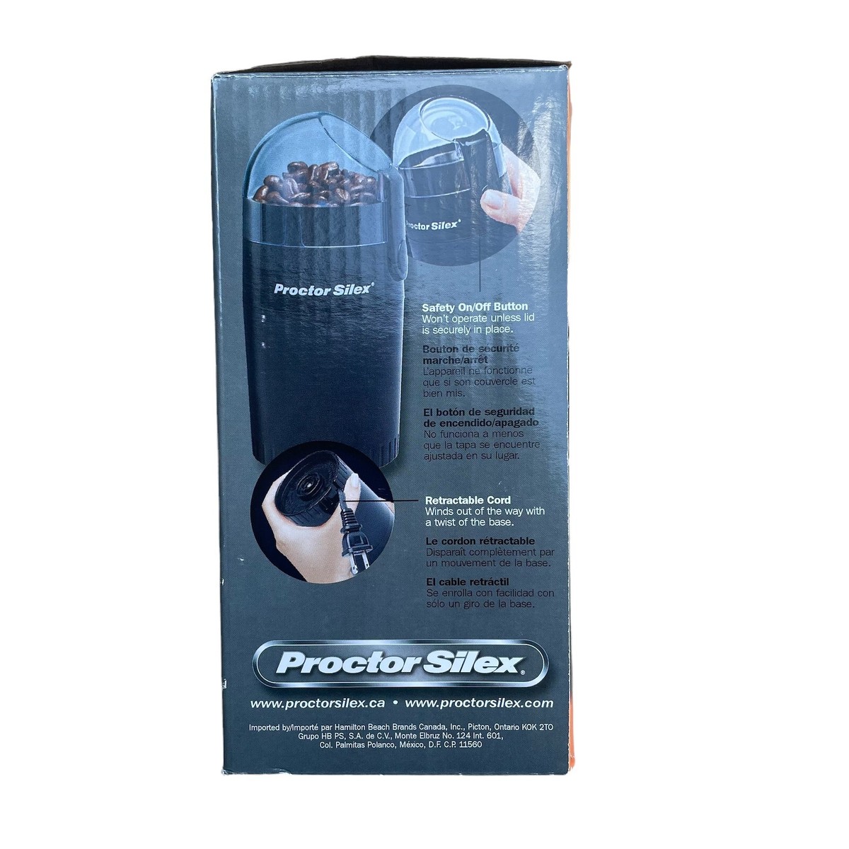 Proctor Silex 80300 Fresh Grind Electric Coffee / Spice Grinder - Black
