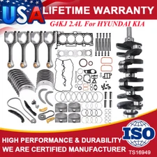 G4KJ 2.4L Engine Rebuild Overhaul Piston Kit For HYUNDAI KIA Fe Tucson Sorento