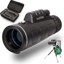 Armstrong 10x42 High Power Monocular Telescope with Sturdy Case