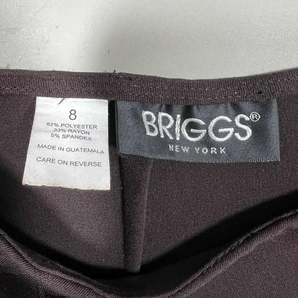 Юбка Briggs New York плиссированная женская размер 8 винтажная коричневая Y2K корпоративная готическая мокко - Изображение 2 из 4
