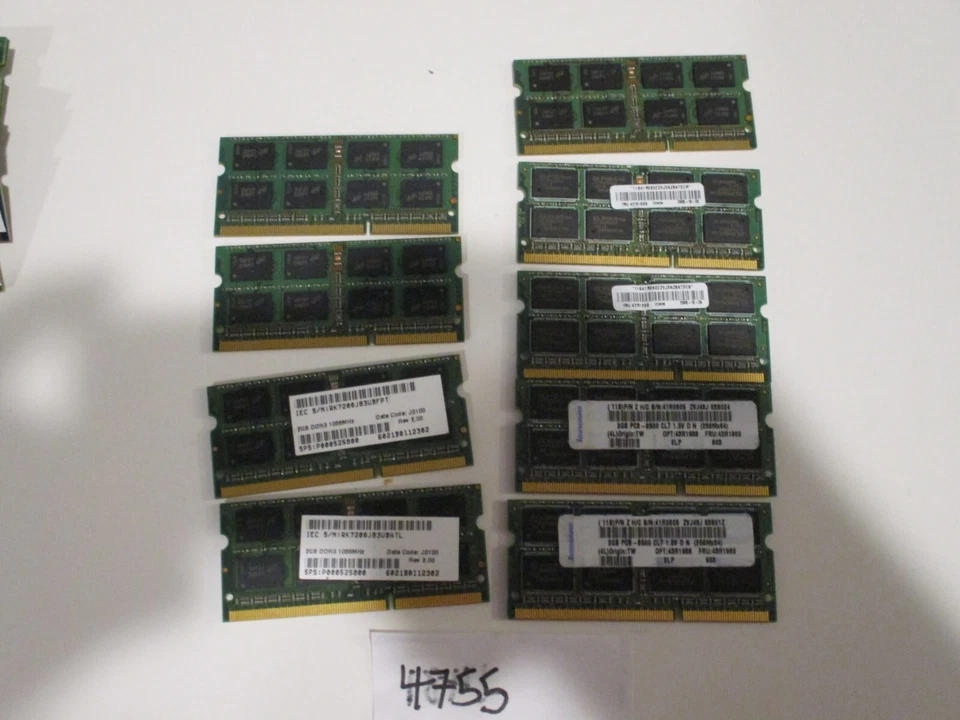 Elpida+Micron 9x2Gb=18Gb PC3-8500 1066Mhz DDR3 SO-DIMM Laptop Memory RAM (4755) - Image 2 of 2