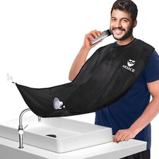 Aksice Beard Bib Apron, Beard Hair Catcher for Men Shaving, Non-Stick Beard Cape