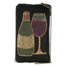 NEW Mary Frances Salute Wine Champagne Crossbody Phone Bag Handbag Small Purse
