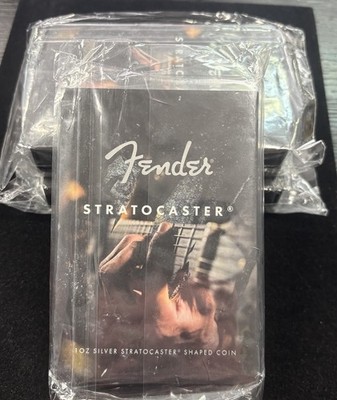 2021 Pamp Suisse 75th Anniv. Fender Stratocaster 1 oz 9999 Silver Coin