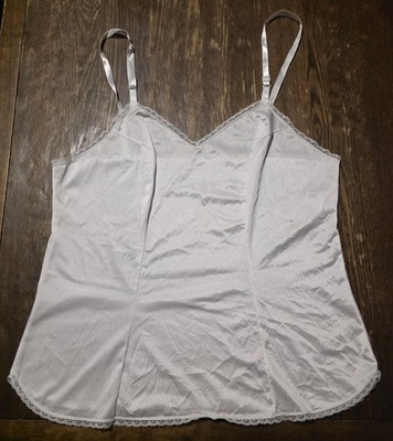 Vanity Fair White Camisole Sz 36/42 Lace Trim NWOT