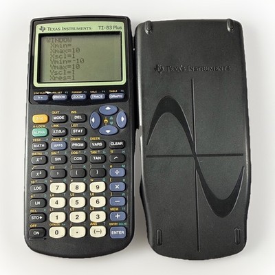 Texas Instruments TI-83 Plus graphing calculator WITH COVER Tested Working