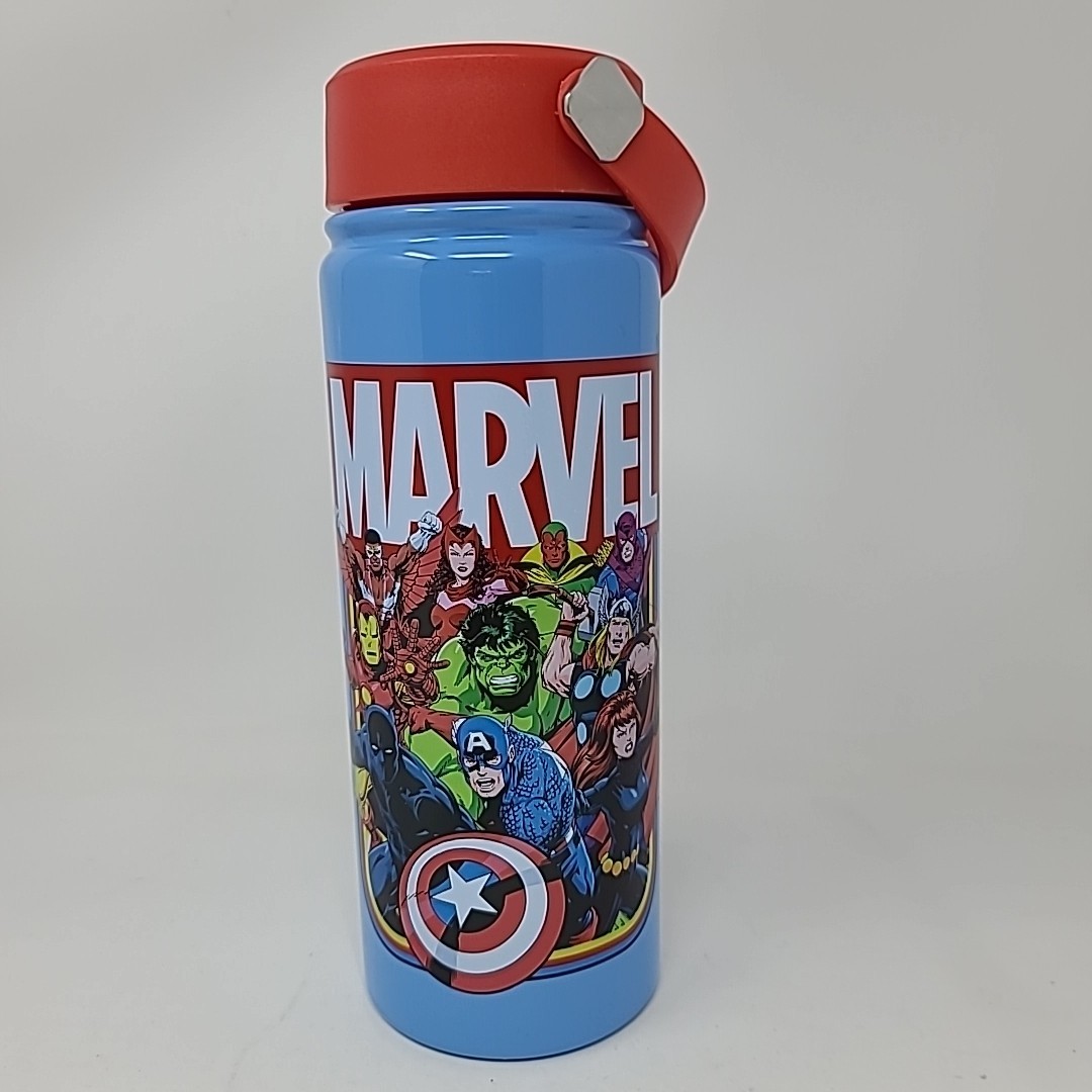 Marvel Avengers Water Bottle Stainless Steel Blue Red 20oz S