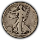 1921 50c Walking Liberty Silver Half Dollar - Original VG Key Date - SKU-H3906