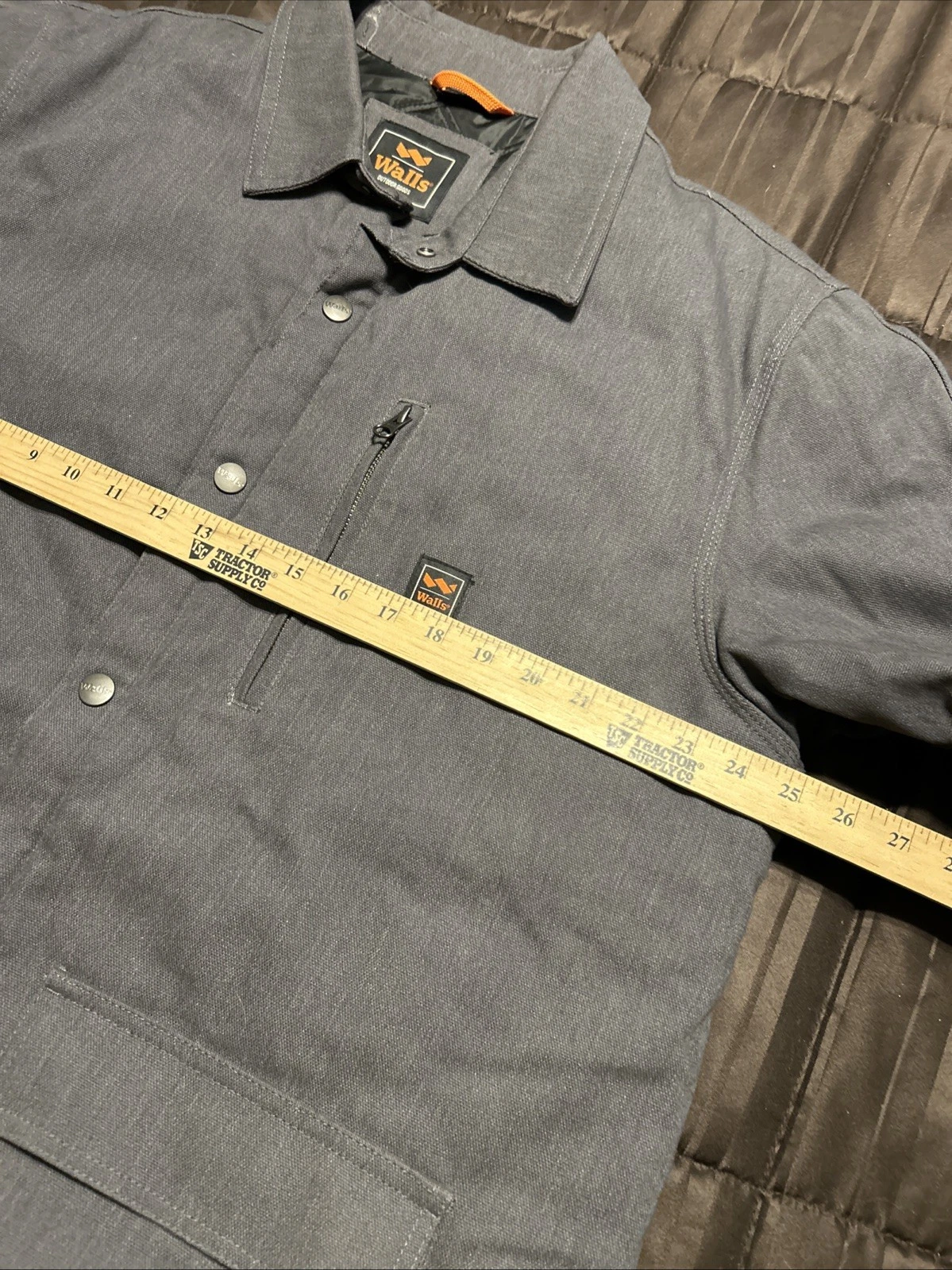 Walls Men's Lumberton Jack Shirt Jacket with Body Armor Fiber Lined Gray Size L - product detail image 11