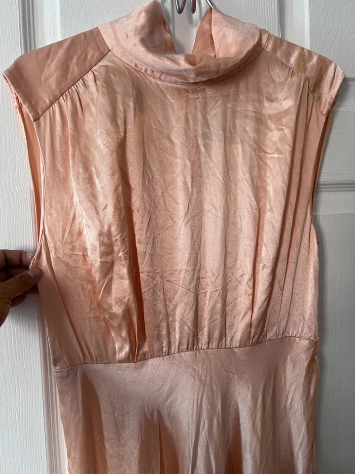 Massimo Dutti Maxi Dress Size Médium Feminine viscoce Dress - Image 3 of 4