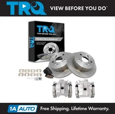 TRQ Rear Brake Calipers Ceramic Pads & Rotors Fits 13-15 Avalon 12-17 Camry