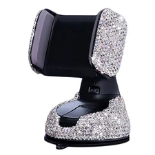 Bling Car Phone Holder, 360°Adjustable Universal Rhinestone Crystal Auto Phon...