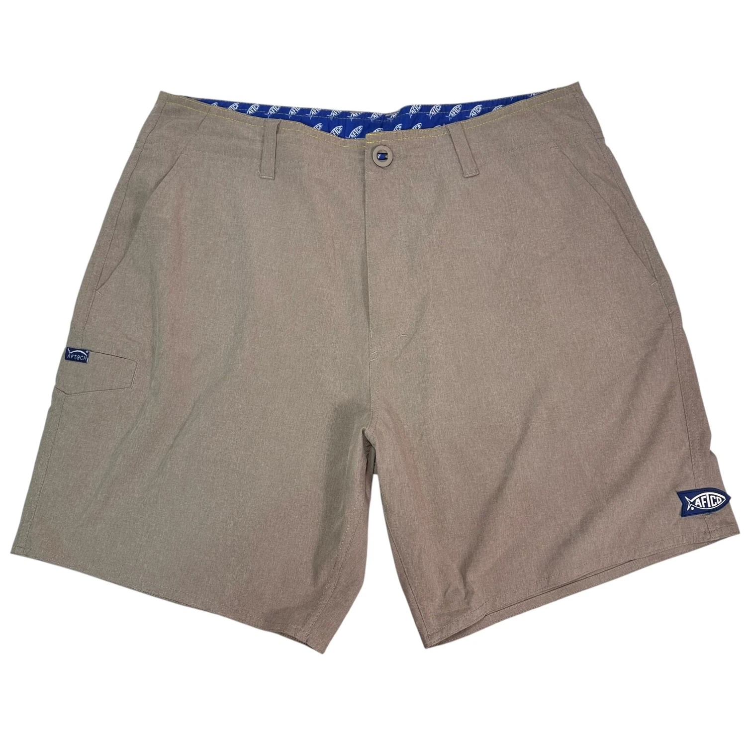 AFTCO Cloudburst Fishing Shorts Mens 32 Gray Performance Logo Lightweight Fish