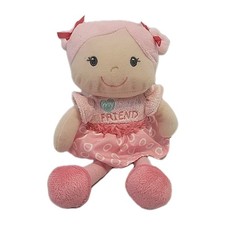Garanimals My Best Friend Plush Baby Doll Pink Dress  Hair Rattle Lovey