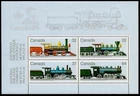 CANADA 1984 LOCOMOTIVES #1039a MINT NH SOUVENIR SHEET OF 4 !!