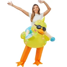 Adult Inflatable Costume with LED Light Blow up Halloween Animal Dress Jumpsu...