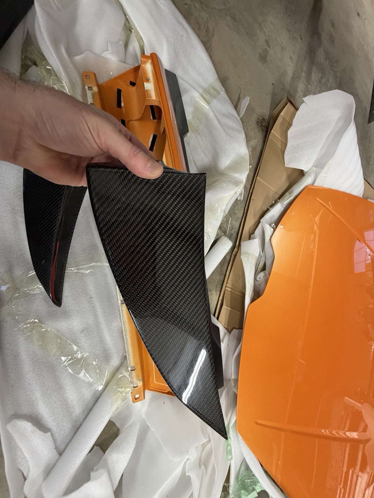 2015 Lamborghini Huracan Rear Deck Lid Upper Panel With carbon Fiber Spoiler PPF