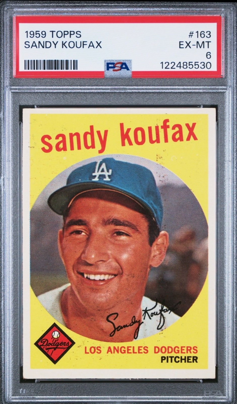 1959 Topps #163 Sandy Koufax - PSA 6 EX-MT
