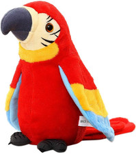 9'' Cute Talking Parrot Repeats What You Say Electronic Interactive Plush Toy St