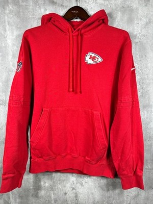 Nike Kansas City Chiefs Hoodie Mens Small Red Pullover Fleece
