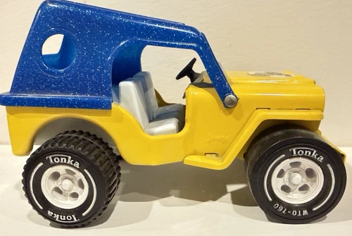 Vintage Tonka Jeep Honey Bucket Pressed Steel Toy Car Vehicle 1970