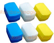 2 Pcs JJC FC-26A Blue Yellow White kit Flash Diffuser for CANON 580EX II