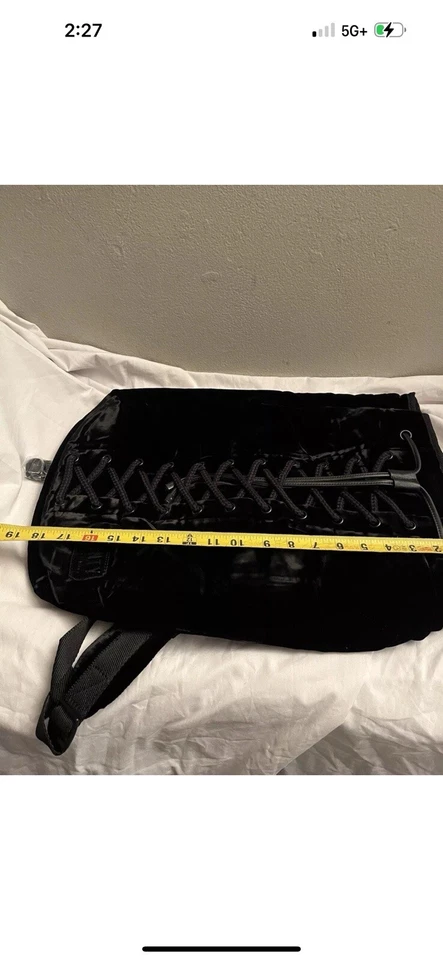 Fenti Puma by Rhianna Puma velvet lace up draw string backpack - Image 2 of 4