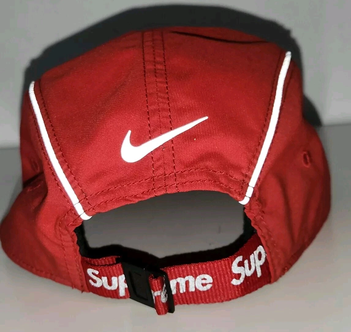 SS16 Supreme x Nike Air Max running hat Red cap 3M reflective