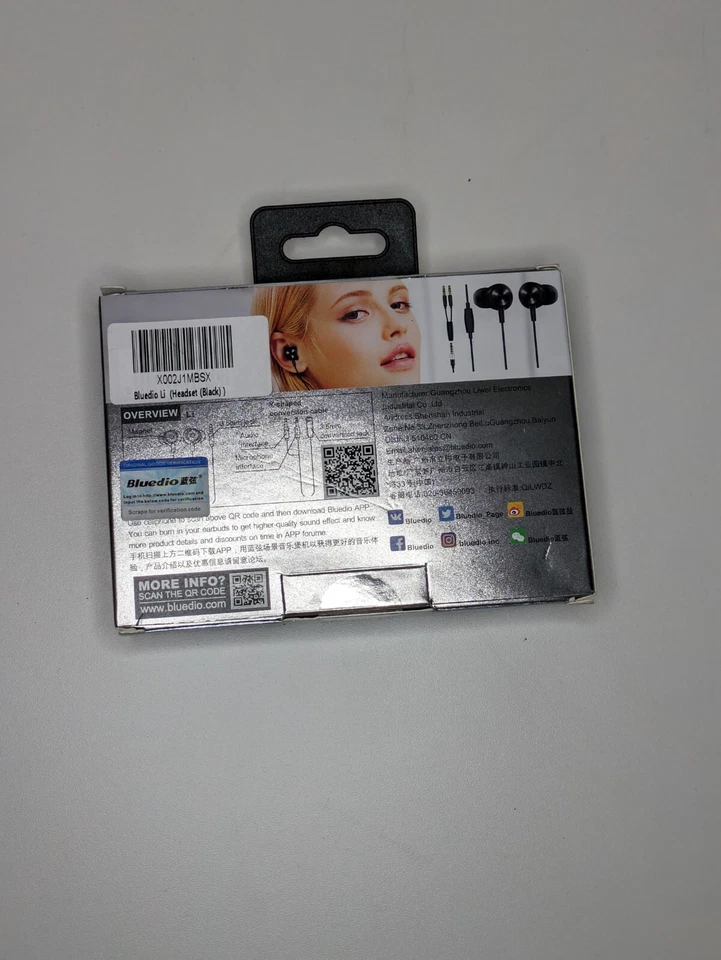 Bluedio Li Pro Wired Earphone HIFI Stereo Mic Headset 7.1 Virtual Sound - Image 2 of 3