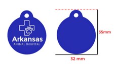 Customized Pet Tags, Aluminum ID Tags, Dog Cat Tag, Hand-Painted Design